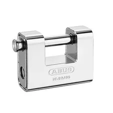 ABUS Mechanical 92/80mm Monoblock Brass Body Shutter Padlock Carded ABU9280C