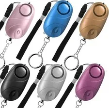 Paquete de 6 alarmas personales, sirena de seguridad de emergencia de 140 dB.