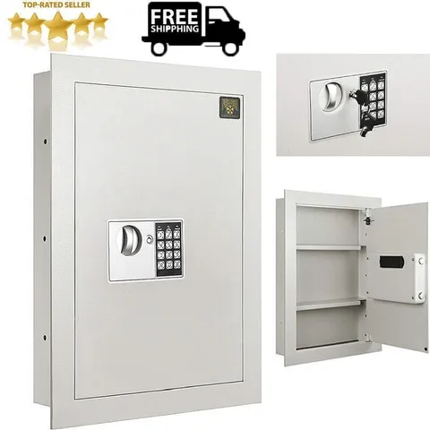 Digital Wall Mount Safe Flat Electronic Anti-Theft Touchpad Home Office Security