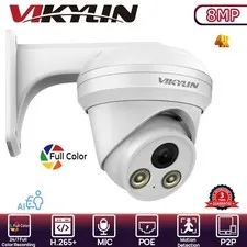 NEW Vikylin Full Color light 8MP 4K POE Camera Mount Onvif Motion Detection Lot