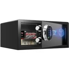 Alloy Steel Fingerprint Safe Box 7.87"H x 16.93"W