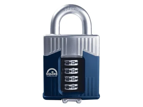 Squire Warrior High-Security Open Shackle Combination Padlock 55mm HSQWC55