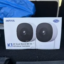 Infiya K1 2K Window Security Camera No Drill Easy Install Indoor Cam
