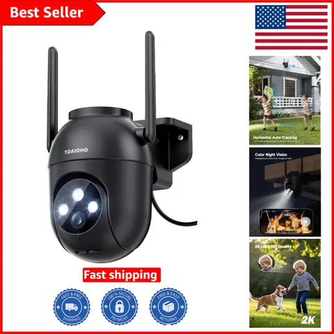 Dual-Band WiFi Security Camera - 3MP Wired with Auto Tracking & 24/7 Feed
