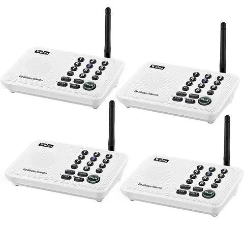10-Channel Call ALL Wuloo Wireless Intercoms System for Home Room Talking 4PACK 