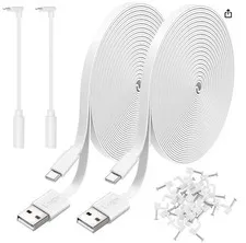 2 Pack 10FT Power Extension Cable Compatible with Wyze Cam V4/V3/Og,Wyze Cam Pan
