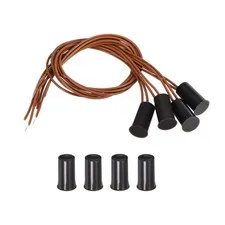 magnetic switch slats, 4pcs NC oring alarm contact sensor, brown