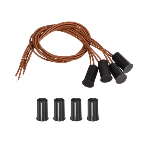 magnetic switch slats, 4pcs NC oring alarm contact sensor, brown
