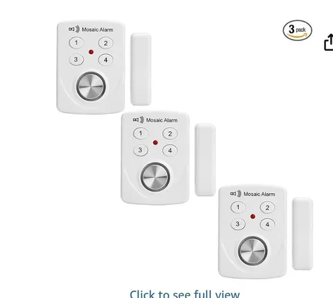 3 pack door alarms with delay when left open 130 dB window break sliding siren