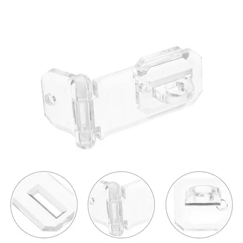  6 Pcs Acrylic Lock Hasp Clear Hinge Cabinet Latch Buckle for Boxes
