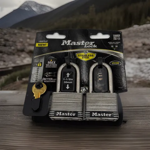 Master Lock Padlock Stainless Steel Weather Resistant 1 1/2 " Shackle 1SSTLF