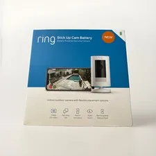 Ring Stick Up Cam Battery HD Security Indoor/Outdoor Camera 3rd Generation White