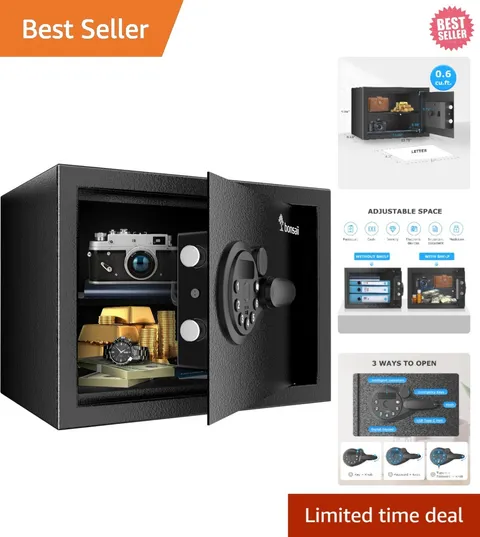 0.6 Cubic Ft Electronic Combination Safe Box with Removable Shelf, 9.84"x13.78"