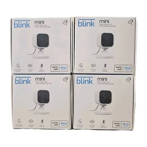 x4 Blink Mini Indoor Plug-In Live HD Smart Security Camera (New in Box)