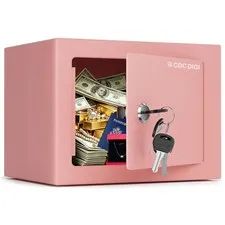 CDC DIGI Steel Security Safe Box with Key Lock,Safe Box for Home, Office, Mon...