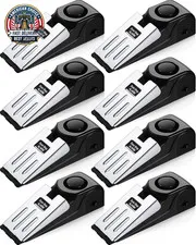 8 Pieces Door Stop Alarm Door Stoppers with 120 Db Security Alarm Doorstops Wedg