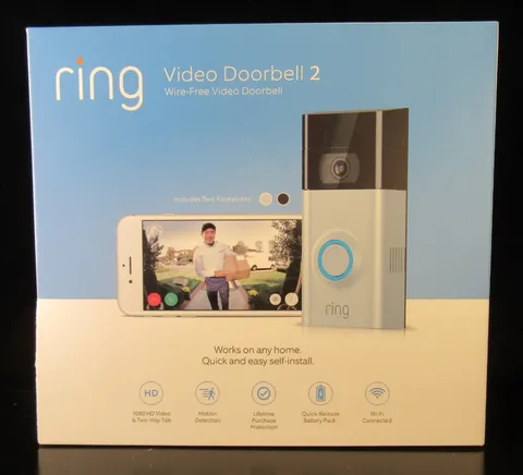 New Ring Video Doorbell 2 Wire-Free 1080HD Two-Way Talk in Box