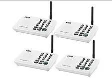 Wireless Intercom System for Home 5280 Feet Range 10 Channel 3 Code - 4 Pack
