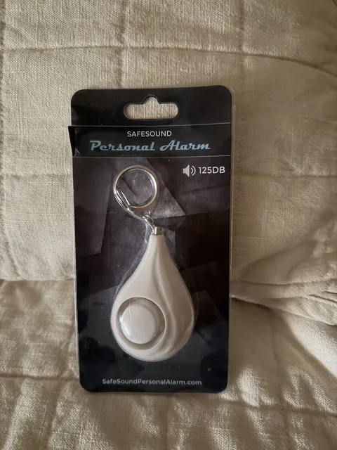 Safesound Personal Alarms 125db Personal Alarm Keychain White NEW 