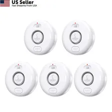 5 Pack Water Leak Alarm Detector, 120dB Loud 3.15 x x 1.1 in, White