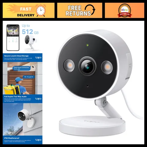 2K+ Indoor/Outdoor Wired Security Camera - Baby Monitor, Night Vision, Motion De