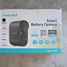 Vision Well CG6S Wireless IP Battery Camera 1080p Black Wi-Fi Google Assistant