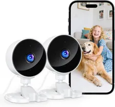 Indoor Security Camera for Baby Monitor, Home & Pets, 2.4Ghz Wifi with Motion De
