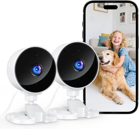 Indoor Security Camera for Baby Monitor, Home & Pets, 2.4Ghz Wifi with Motion De