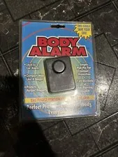 Vintage Body Alarm 130 Decibels Loud Siren New in Package All Black Crime Stop