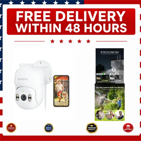 blurams 2K Outdoor Security Camera WiFi PTZ Color Night Vision Alexa