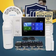 HOMSECUR Wireless WIFI 4G 2G RFID LCD Burglar Intruder Alarm System