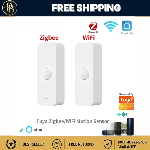 Tuya Smart PIR Motion Sensor WiFi Zigbee Home Security Alexa