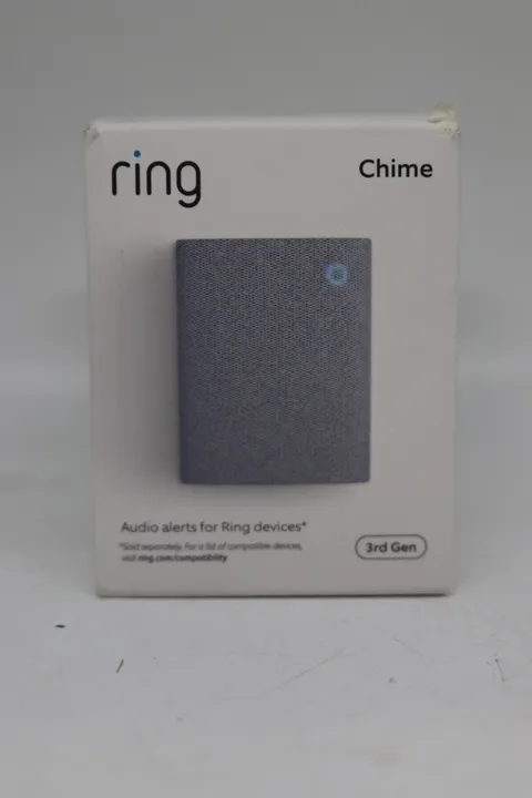 New Ring Chime 3rd Gen Enhanced Audio Real-Time Alerts Home Security White