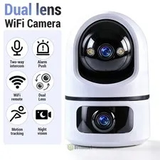 2K Dual Lens 6MP WiFi Security Camera Zoom Home Night Vision PTZ FUD Audio Cam