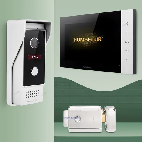 HOMSECUR Video Doorphone Intercom Door Bell IR Camera Night Vision Door Unlock