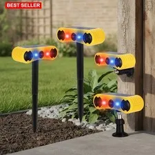 Sensor Alarm 2 Pack Solar Powered Animal Deterrent Loud Noise Maker 13
