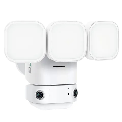 Floodlight Camera, 2K HD Dual-Lens Outdoor Security Camera, 180 Degree Panora...
