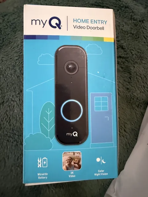 Chamberlain myQ 2K Video Doorbell MYQ-D49TXXB Open Box Complete