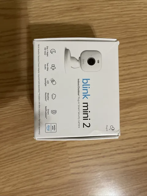 Blink Mini 2 Wired Indoor/Outdoor Smart Security Camera with 1080p HD White