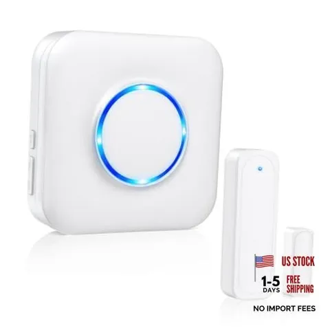 White Door Chime Alarm for 1 Door Chime - 1 Door Sensor