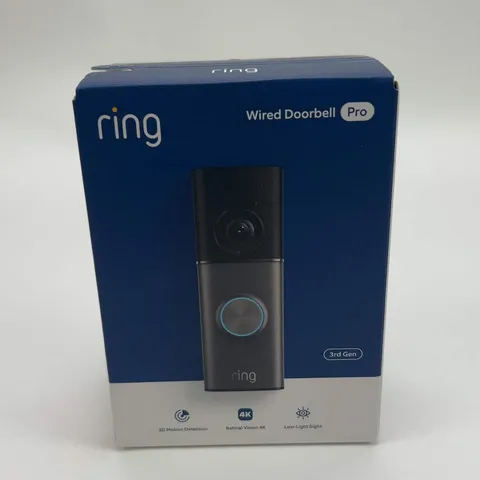 New Ring Wired Video Doorbell Doorbell Camera Black 5DFYA2