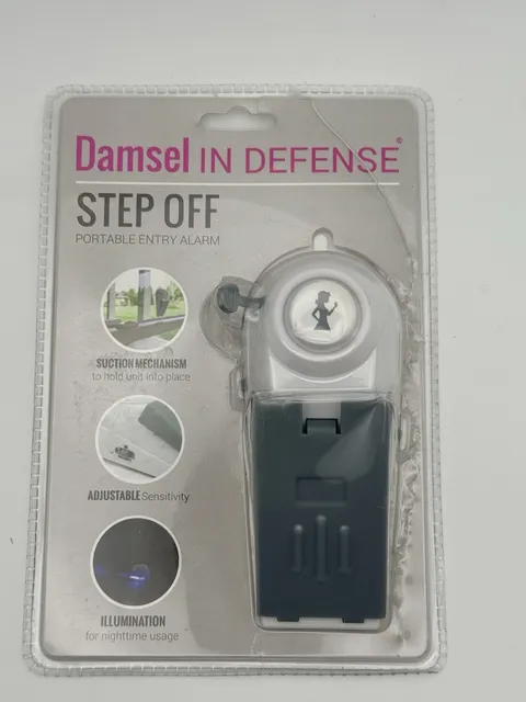 Damsel In Defense Step Off Portable 120 Decibel For Door Or Window