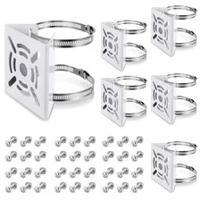 6 Pcs Universal Vertical Pole Mount for Wall Mounting Bracket with 6 Loops So...