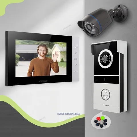 HOMSECUR 7" Video Door Phone Call Intercom RFID Keyfobs Night Vision CCTV Camera