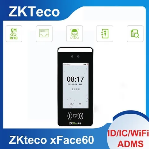ZKTeco xFace60 Facial Recognition RFID Card Door Access Control Time Attendance