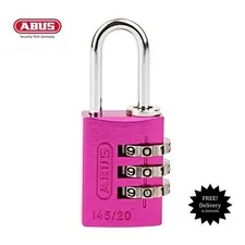 ABUS Padlock -20mm -Combination Padlocks-Resettable-PINK