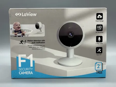 LaView F1 Security Cameras w/ Motion Detection and Push Notification (2 Pack)