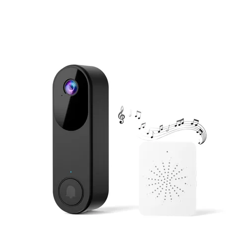 UNXAI Wireless Doorbell Camera, Smart Door Camera Wireless with Live View Vid...