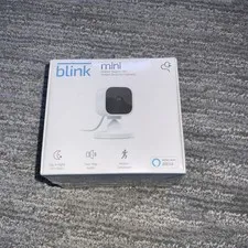 Blink Mini Compact indoor plug-in smart security camera 1080p HD, New/Sealed