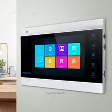 HOMSECUR WIFI Indoor Monitor With Voice Message For Intercom System App Control